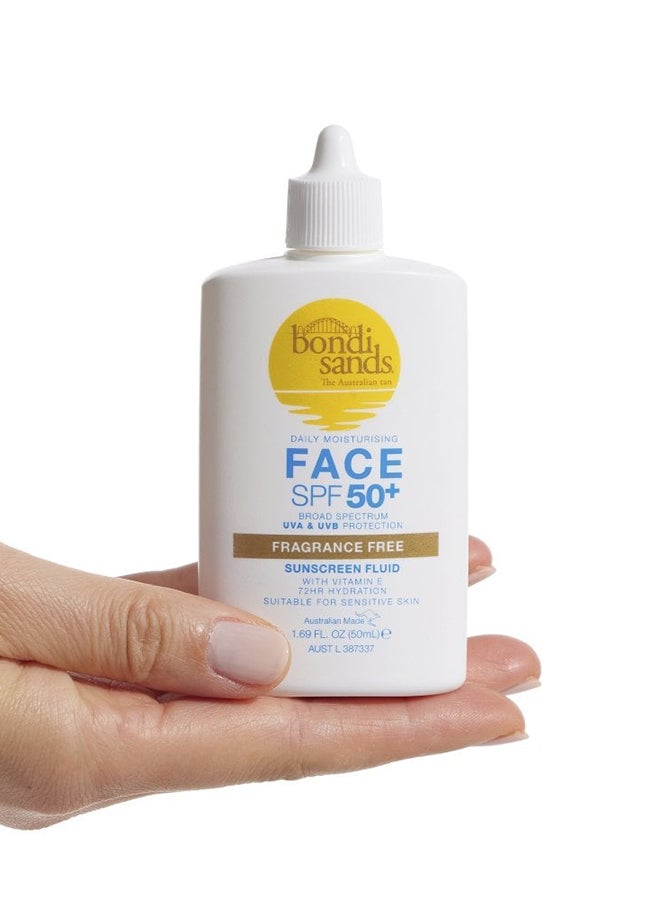 BONDI SANDS سائل وجه خالي من العطر SPF 50+ 50 مل - واقي شمس خفيف الوزن - Image 3